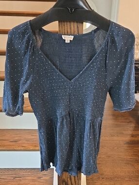 Rhinestone Ruched Flutter Sleeve Top